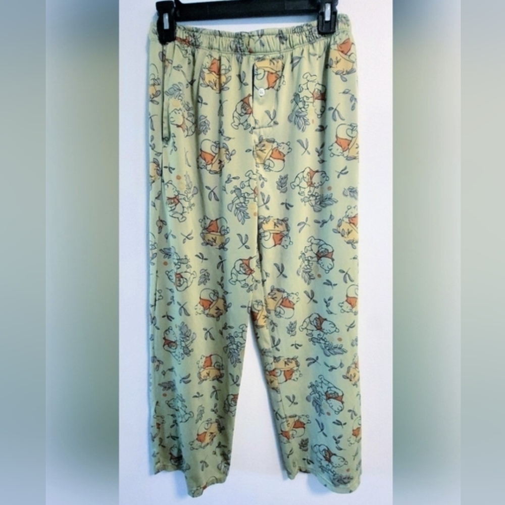 Boxed Lunch Exclusive Winnie Pooh Piglet Disney Sleep Lounge Pjama Pant Green SX